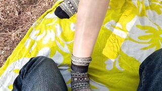 זוג ישראלי חובבני מזדיין בטבע ביער לוהט