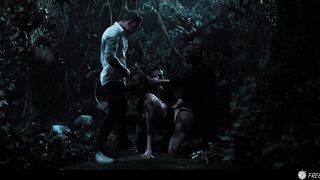 ממזרים לעצור את הזמן, אורגיה אסיאתית נערה קאזומי ביער