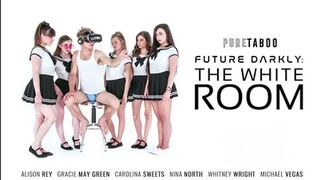 נהג האוטובוס מקיים יחסי מין קבוצתיים עם תלמידות בית ספר בנות 18 בחדר הלבן של מציאות מדומה