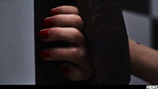 זרוע אנאלית בשירותים של מועדון הלילה עם טיפאני טאטום הרזה